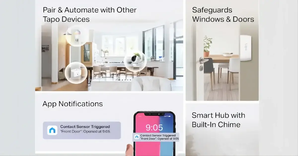 5 Best Matter-Compatible Devices to Smarten Your Home - 2026 2 Complete Home Security with Matter Sensors Sub-text: Real-time notifications and automated lighting. Secure your doors and windows today.