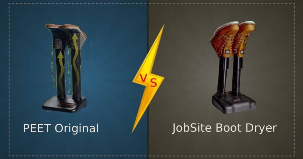Best boot dryer for work boots comparison: PEET vs JobSite.