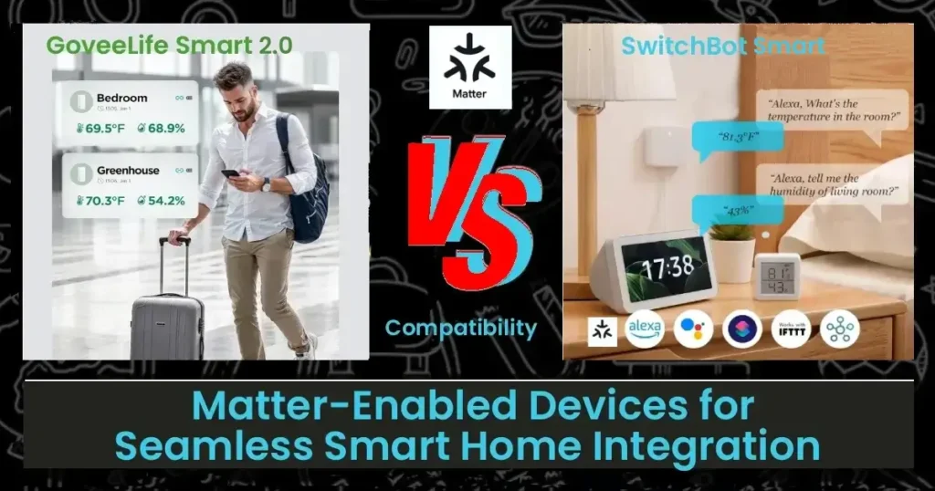 Compare GoveeLife and SwitchBot Smart: The best smart wireless temperature humidity monitors with remote alarms