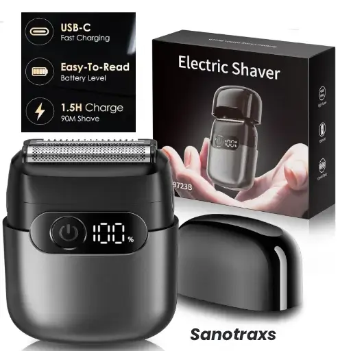 3 Best Portable USB Shavers: Smooth Shave, No Irritation 5 Sonatraxs electric foil shaver with LED battery display and 90-minute runtime for travel