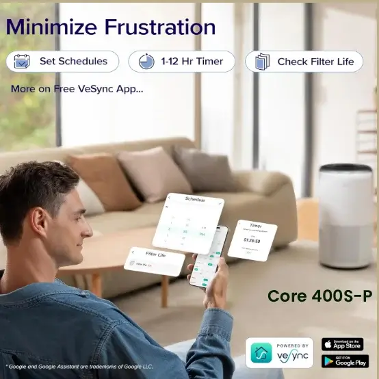 3 Best LEVOIT Air Purifiers for Home: A Powerful Contrast of 3-In-1 Filters 5 At category LEVOIT Air Purifiers for Home the smart LEVOIT Core 400S-P features remote controls via free VeSync app