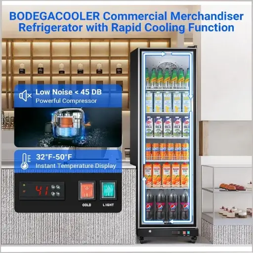 Alt TextBODEGACOOLER commercial merchandiser refrigerator display with rapid cooling function and digital touch control paneTitle (Ֆայլի անուն)bodegacooler-commercial-merchandiser-refrigerator-features