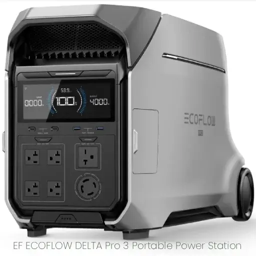 EF ECOFLOW DELTA Pro 3 portable home power solutions station featured on Amazon with 4096Wh LFP battery specs