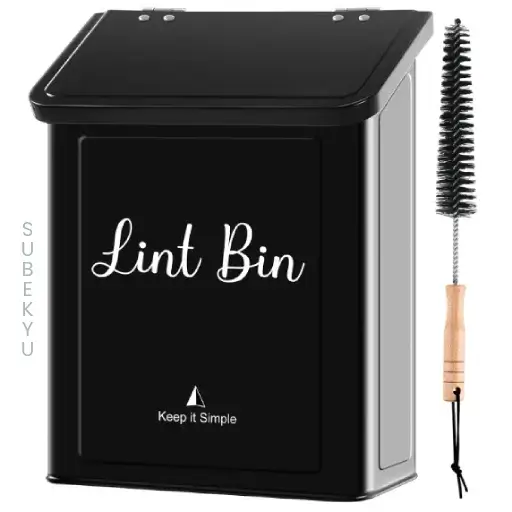 SUBEKYU Metal Magnetic Lint Bin for Laundry Room