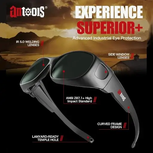 5 Best IR 5.0 Welding Safety Goggles: Ultimate Eye Protection for Your Home Piping Project 6 antools IR 5.0 welding safety goggles with wrap-around fixed lenses