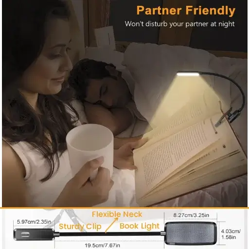 5 Best Rechargeable Book Light for Reading in Bed: Protect Your Cozy Night Rituals 3 Gritin 9 LED rechargeable book light for reading in bed with eye caring color temperatures