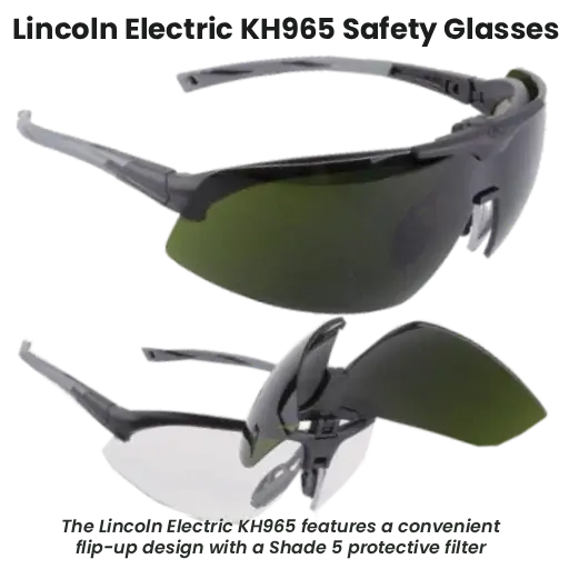 5 Best IR 5.0 Welding Safety Goggles: Ultimate Eye Protection for Your Home Piping Project 3 Lincoln Electric KH965 welding safety goggles with COM IR5 flip lens.