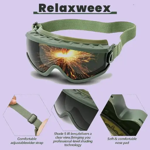 5 Best IR 5.0 Welding Safety Goggles: Ultimate Eye Protection for Your Home Piping Project 5 Relaxweex welding safety goggles with airtight fixed Shade 5 lenses