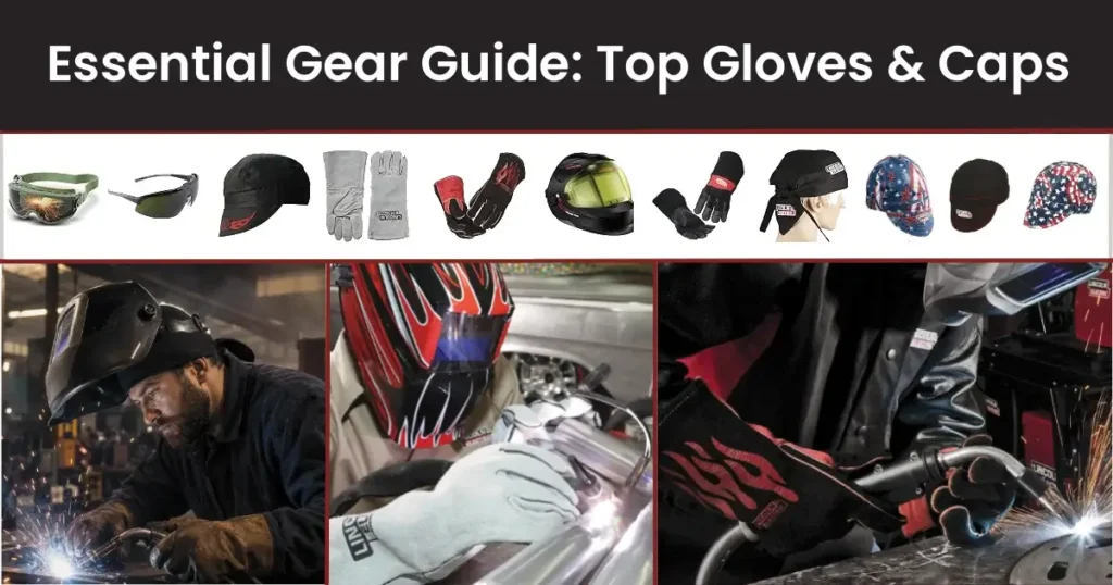 Comprehensive visual guide showcasing the best and safest gloves and caps for electric and gas welding processes